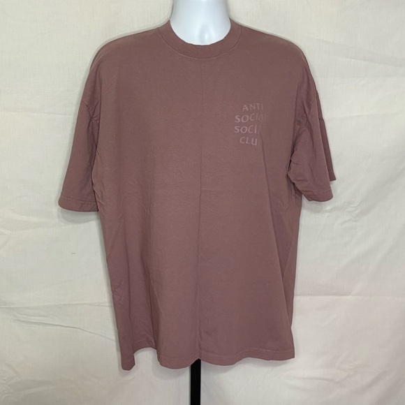 XL - Authentic Anti Social Social Club “Club Deafatone” Pink Tee - NWT - Picture 2 of 2